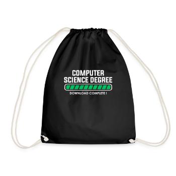 computer science degree - Turnbeutel - Schwarz - Vorne