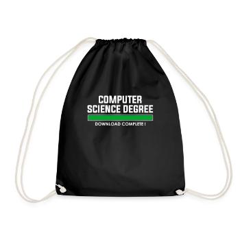 computer science degree - Turnbeutel - Schwarz - Vorne