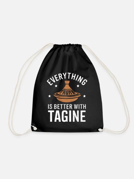 Alles Ist Besser Mit Tagine - Turnbeutel - Schwarz