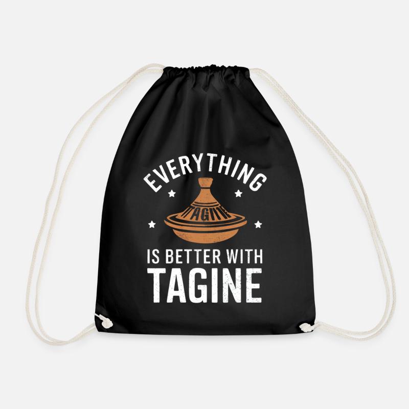 Alles Ist Besser Mit Tagine - Turnbeutel - Schwarz
