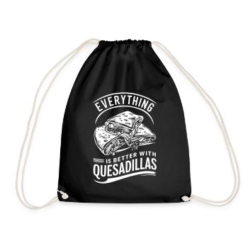 Tout est meilleur avec les quesadillas - Sac de sport léger - noir - Devant