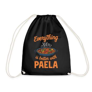 Alles Ist Besser Mit Paella - Turnbeutel - Schwarz - Vorne