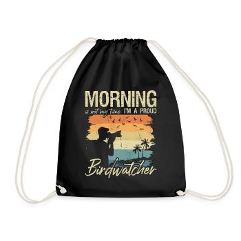 Ornithologue ornithologique : Morning Is Not My Time - Sac de sport léger - noir - Devant