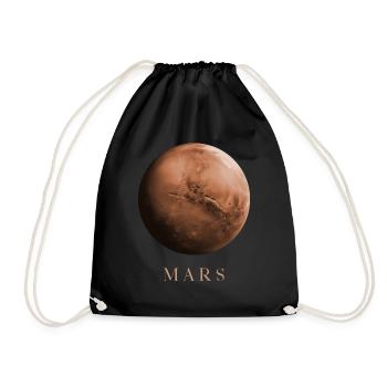 Mars Planet Astrophysics Cosmology Space - Drawstring Bag - black - Front
