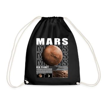Mars Planet Space Cosmology Astronomy - Drawstring Bag - black - Front