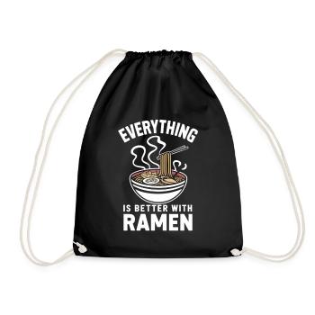 Tout est meilleur avec un bol de ramen - Sac de sport léger - noir - Devant