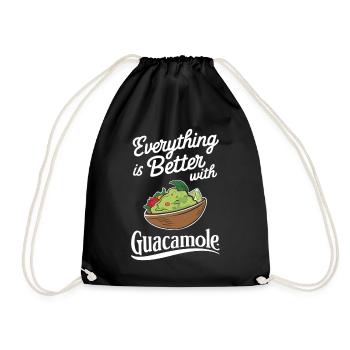 Alles Ist Besser Mit Guacamole - Turnbeutel - Schwarz - Vorne