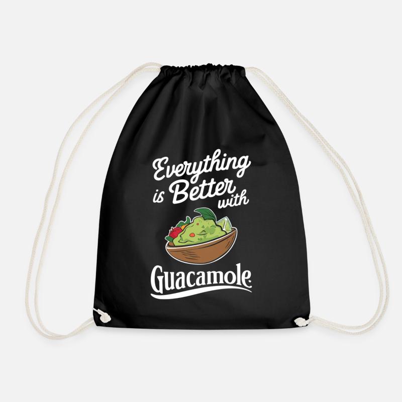 Alles Ist Besser Mit Guacamole - Turnbeutel - Schwarz