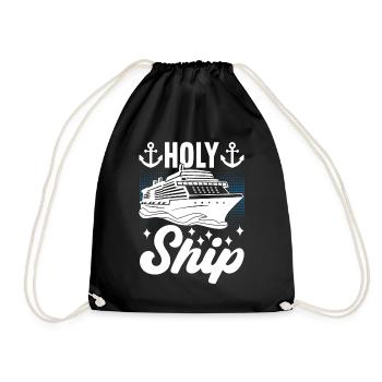 Kreuzfahrt Urlaub Kreuzfahrtschiff - Turnbeutel - Schwarz - Vorne