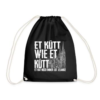 Et Kütt Wie Et Kütt Köln Dom - Turnbeutel - Schwarz - Vorne