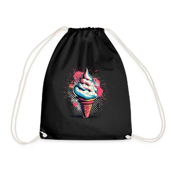 Crème glacée Vintage - Sac de sport léger - noir - Devant