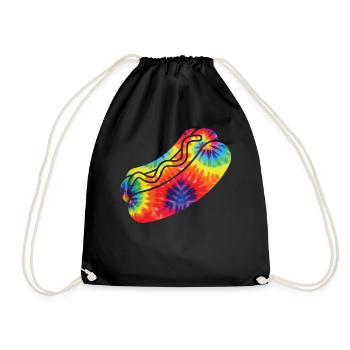 Hot Dog Adulte Tie Dye Années 90 Rétro - Sac de sport léger - noir - Devant