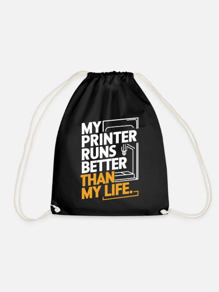 Ich Verwandle Koffein In 3D Prints 3D Drucker - Turnbeutel - Schwarz