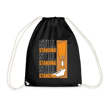 Prothèse de jambe d’utilisateur de jambes artificielles toujours debout - Sac de sport léger - noir - Devant