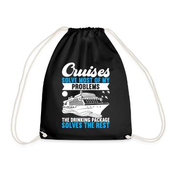 Croisière Vacances Bateau de croisière - Sac de sport léger - noir - Devant