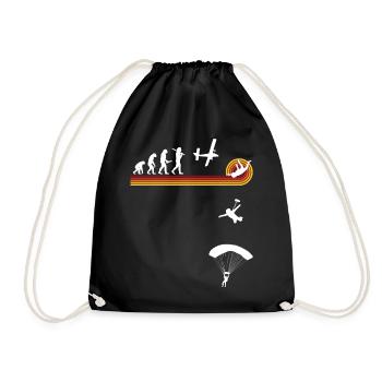 Skydive Freefly Fallschirmspringer Shirt Skydiving - Turnbeutel - Schwarz - Vorne