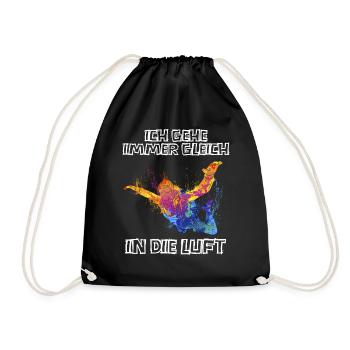 Skydive Freefly Fallschirmspringer Shirt Skydiving - Turnbeutel - Schwarz - Vorne