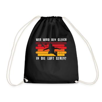 Skydive Freefly Fallschirmspringer Shirt Skydiving - Turnbeutel - Schwarz - Vorne