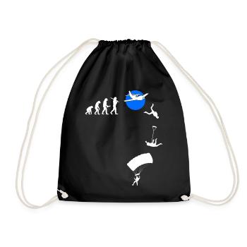 Skydive Freefly Fallschirmspringer Shirt Skydiving - Turnbeutel - Schwarz - Vorne