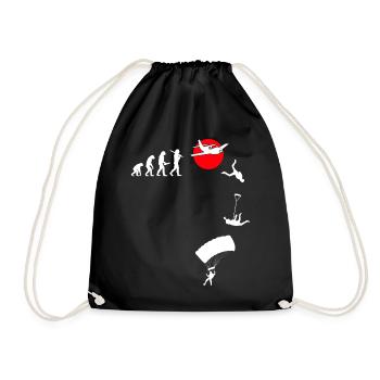 Skydive Freefly Fallschirmspringer Shirt Skydiving - Turnbeutel - Schwarz - Vorne