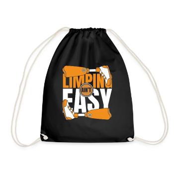 Limping Ain't Easy Artificial Legs User Leg - Drawstring Bag - black - Front