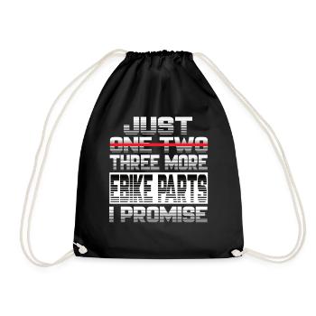 Just One More Ebike Parts I Promise Ebike - Drawstring Bag - black - Front