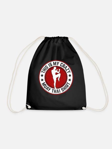 This is my crazy Muay Thai shirt Muay Thai Boxing - Turnbeutel - Schwarz