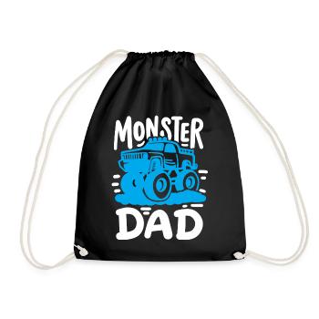 Monstertruck Vater - Turnbeutel - Schwarz - Vorne