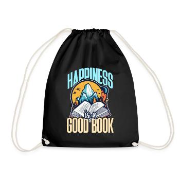 Literature Teacher Happiness Is A Good Book Reader - Turnbeutel - Schwarz - Vorne