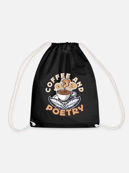 Poetry Lover Coffee And Poetry Literature Teacher - Turnbeutel - Schwarz