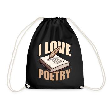 Poetry Lover I Love Poetry Writing Reader Bookish - Turnbeutel - Schwarz - Vorne