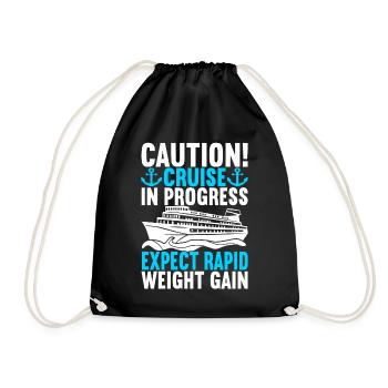 Kreuzfahrt Urlaub Kreuzfahrtschiff - Turnbeutel - Schwarz - Vorne