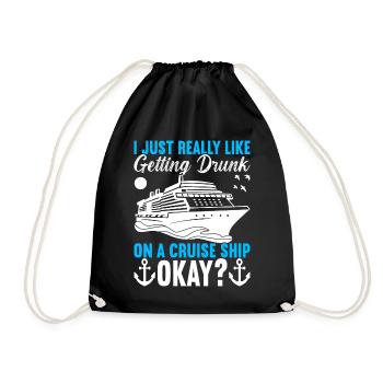 Croisière Vacances Bateau de croisière - Sac de sport léger - noir - Devant