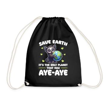 Ist der einzige Planet mit Fingertiere Earth Day - Turnbeutel - Schwarz - Vorne