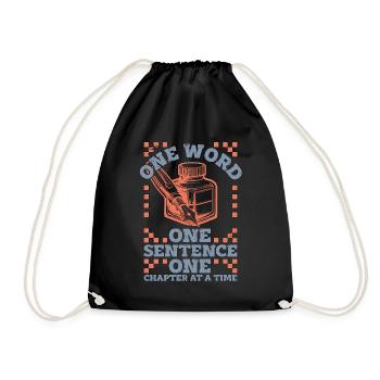 Book Editor One Word One Sentence One Publisher - Drawstring Bag - black - Front