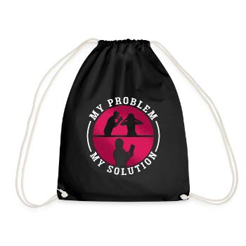 Book Editor My Problem My Pictogram Mom Dad Editor - Turnbeutel - Schwarz - Vorne