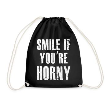 Souriez si vous êtes excité - Sac de sport léger - noir - Devant