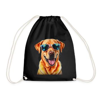 Lunettes de soleil Labrador Retriever Dog Design Print - Sac de sport léger - noir - Devant