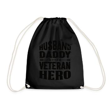 Mari Papa Héros vétéran - Sac de sport léger - noir - Devant