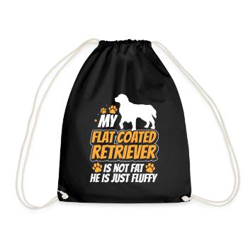 Flat Coated Retriever ist nicht dick - Turnbeutel - Schwarz - Vorne
