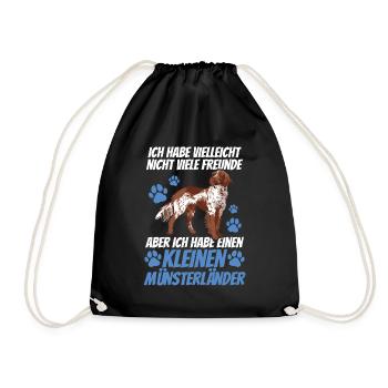 Le petit Münsterlander est mon ami - Sac de sport léger - noir - Devant