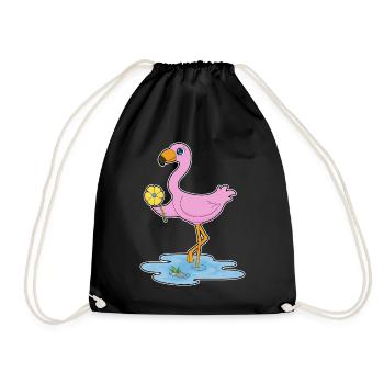 Fleur de flamant rose - Sac de sport léger - noir - Devant