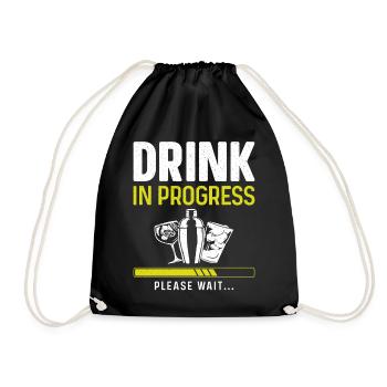 Bartender Mixologist Drink In - Drawstring Bag - black - Front