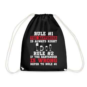 Barman Mixologue Règle #1 Le - Sac de sport léger - noir - Devant