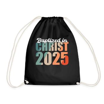 Getauft In Christus 2025 - Turnbeutel - Schwarz - Vorne