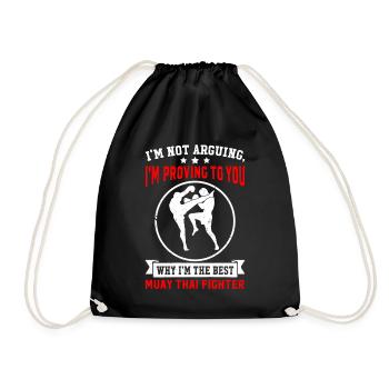 Je suis le meilleur combattant de Muay Thai - Funny Muay Thai - Sac de sport léger - noir - Devant