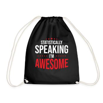 Statistically, I'm fantastic - Drawstring Bag - black - Front