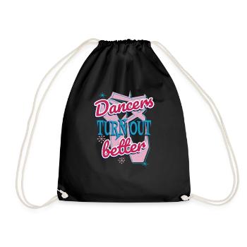 Ballerina Girl Ballet Dancer Dancing Ballet - Drawstring Bag - black - Front