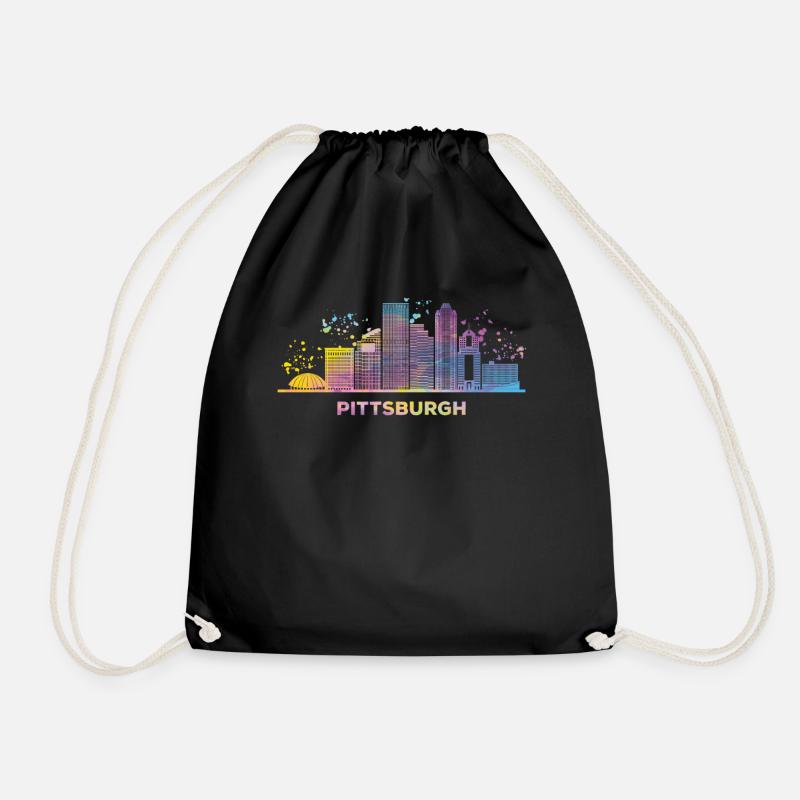 Pittsburgher Skyline Pittsburgh - Turnbeutel - Schwarz
