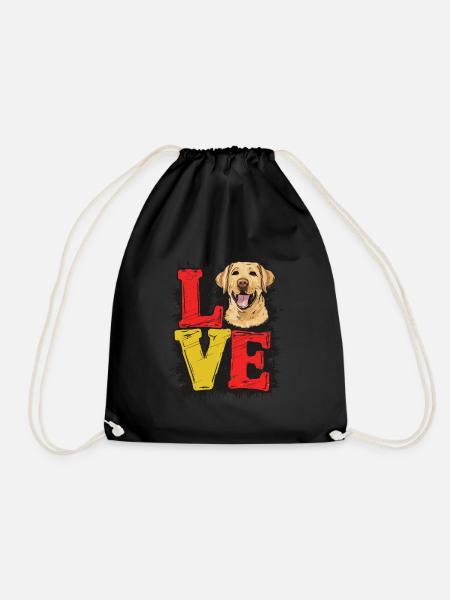 LOVE Labrador - Turnbeutel - Schwarz